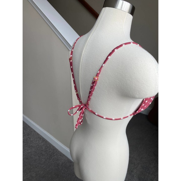 We Wore What Cooper Bow top in Dark Red Vintage Star, Size XL--NWT - Picture 6 of 9